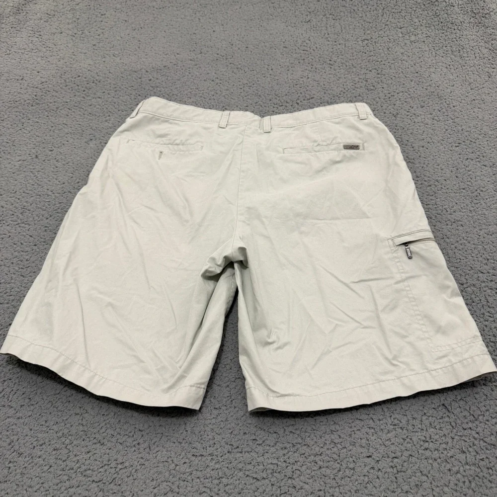 Greg Norman Tasso Elba Five Iron Golf Shorts Mens 36 Tan Khaki Cargo Zip Pocket